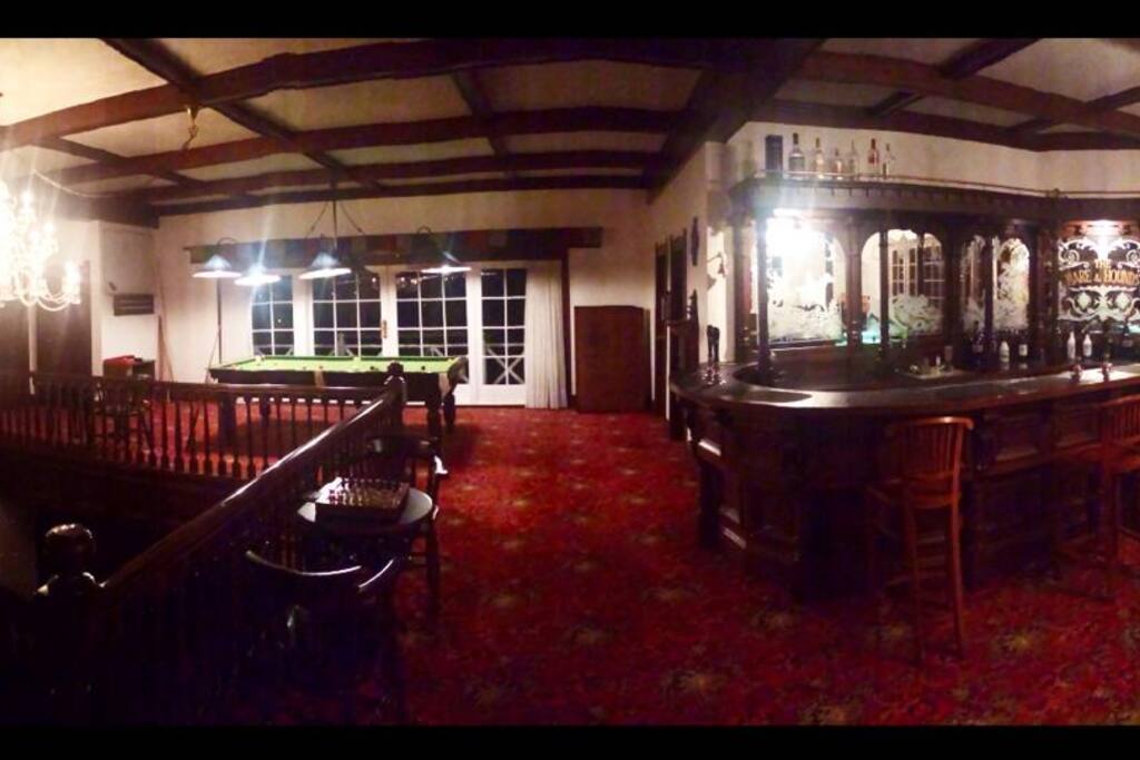 Here is a picture of our bar and pool table