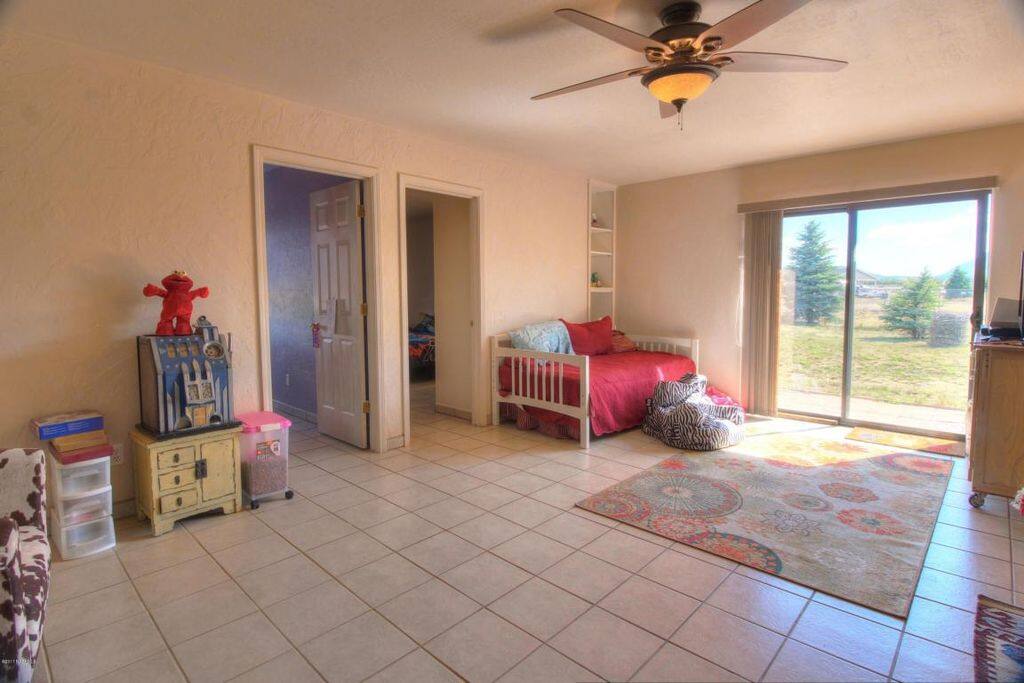 Private bedrooms and shared living room area
