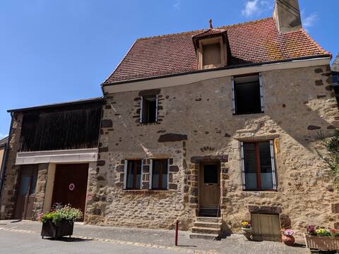 Old house in the city center of Fresnay