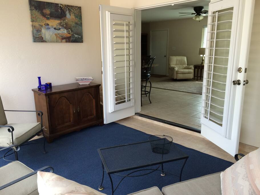 Patio view into the Living Room