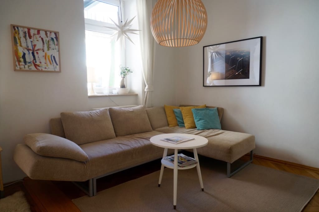 Living room with comfortable couch