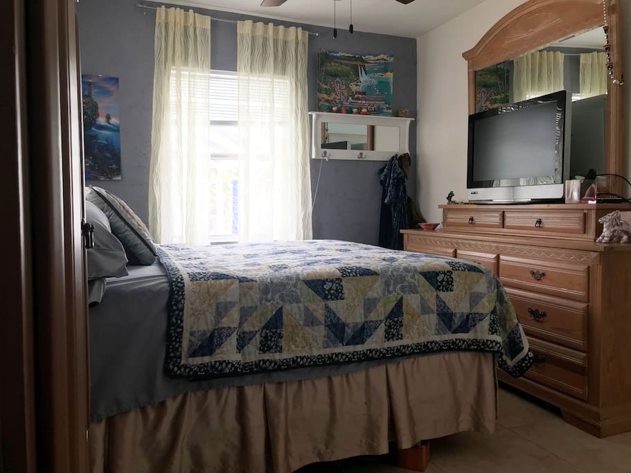 Guest Room One has Flat Screen TV with Internet TV