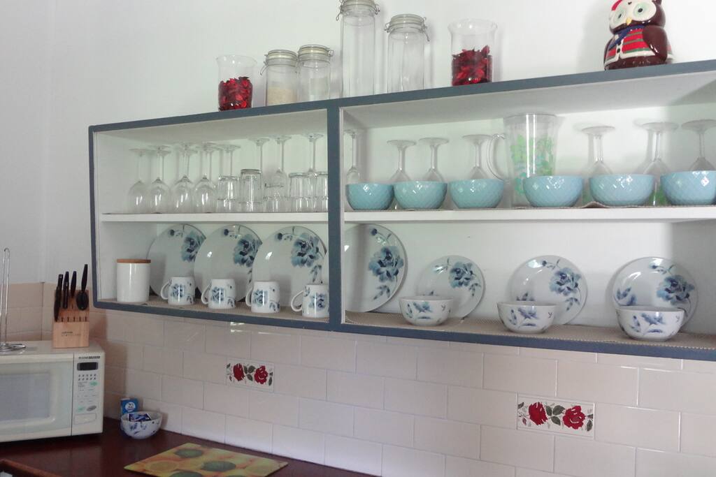 Microwave Oven, Double Sink, Crockery, Cutlery, Cooking Facilities