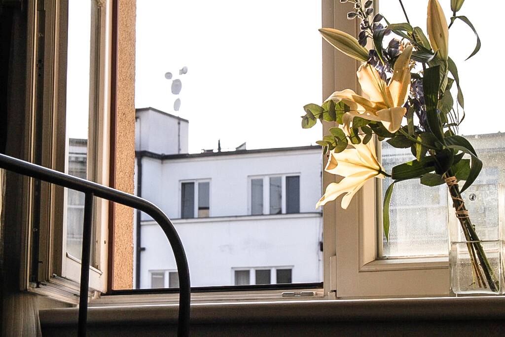 View from large window