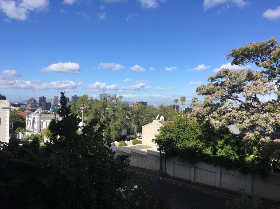 View of Cape Town city centre from lounge