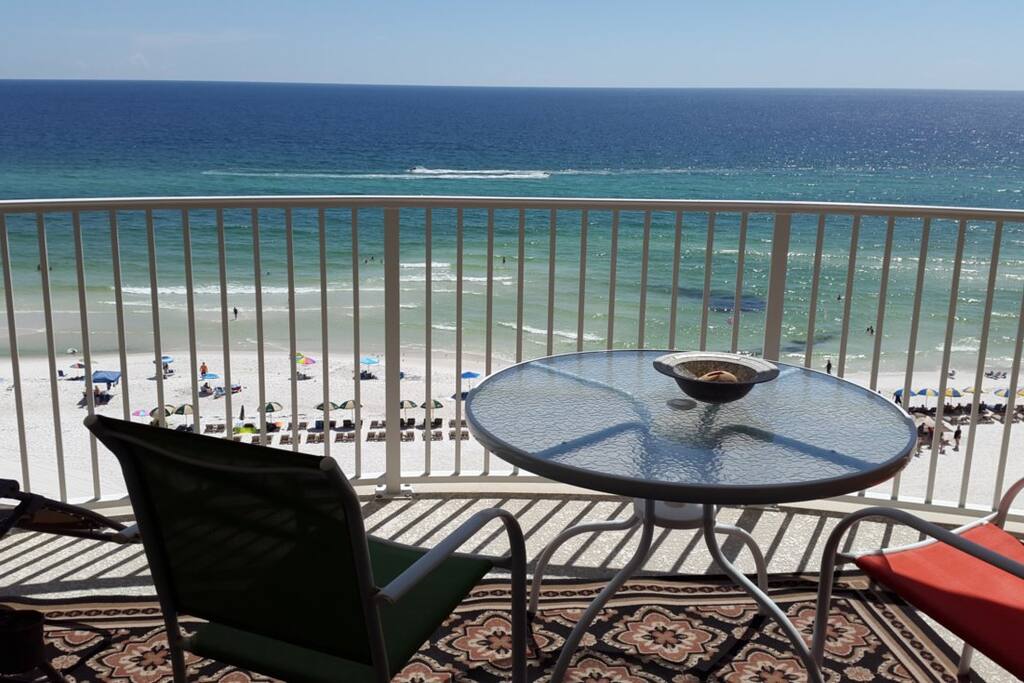 View from the balcony in the summer peak season.