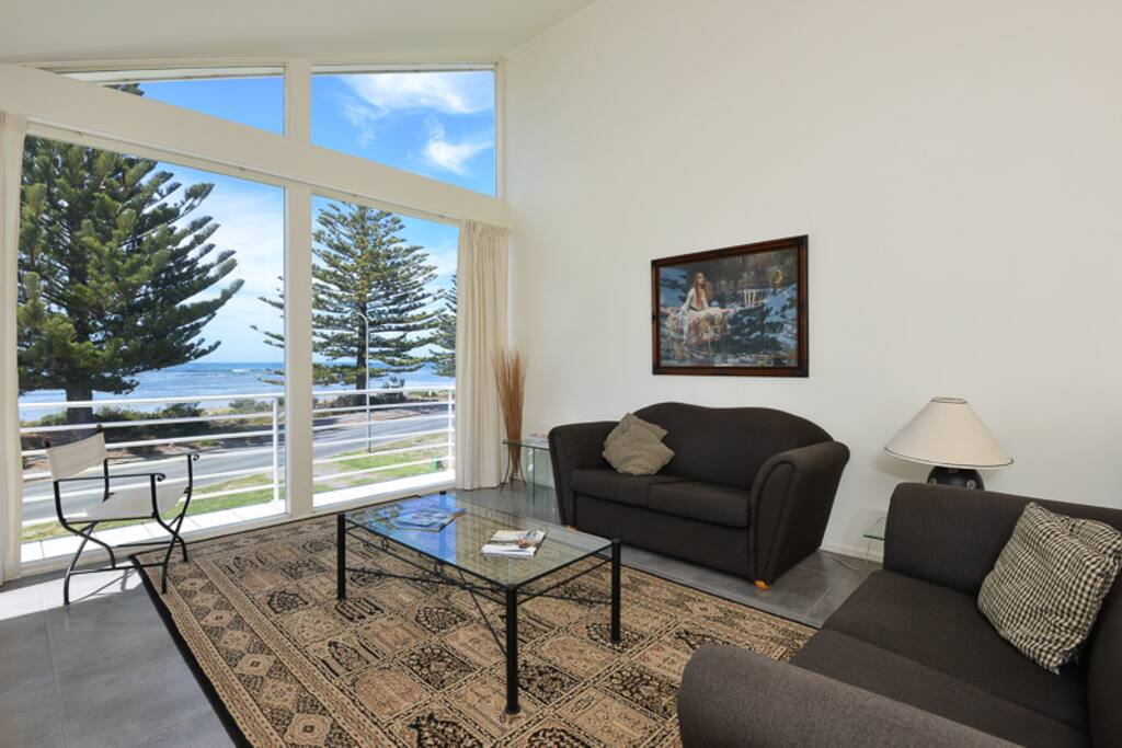 Uninterrupted sea views from the lounge area