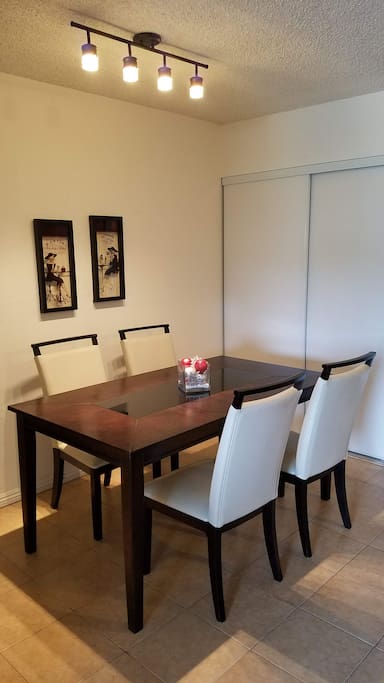 The dining room.