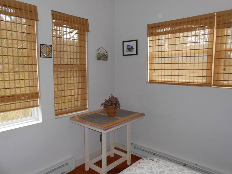 Plenty of windows private deck 10'x10' & yard