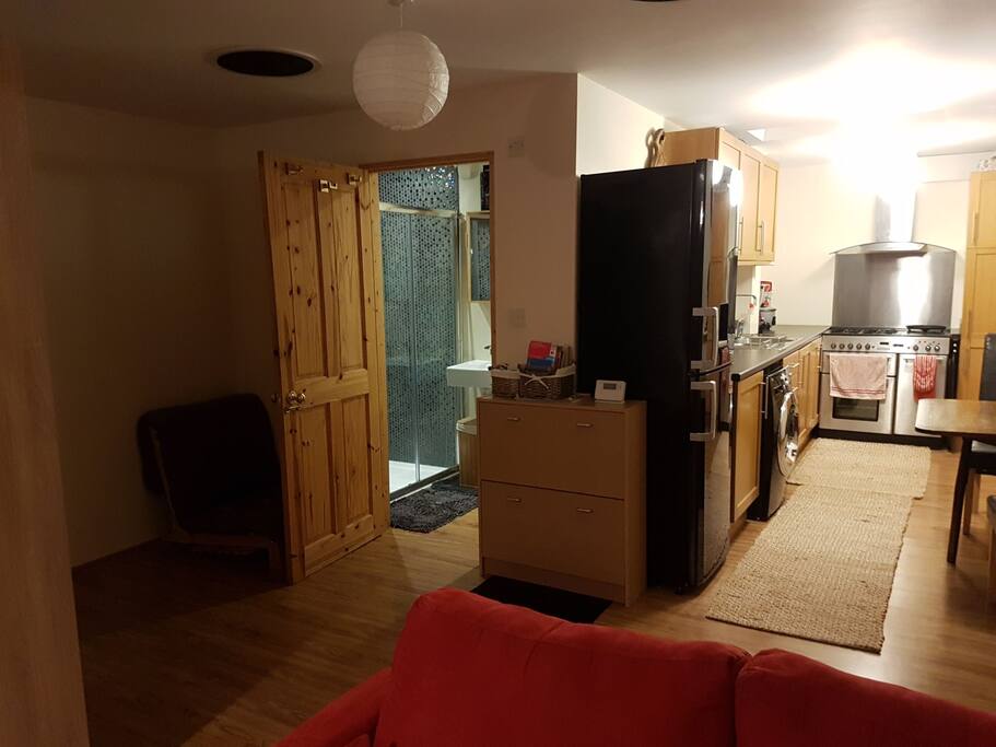 kitchen dining room and bathroom