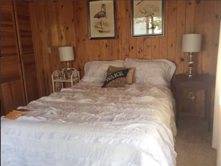 Queen Bedroom with Lake View and access to lake-side porch