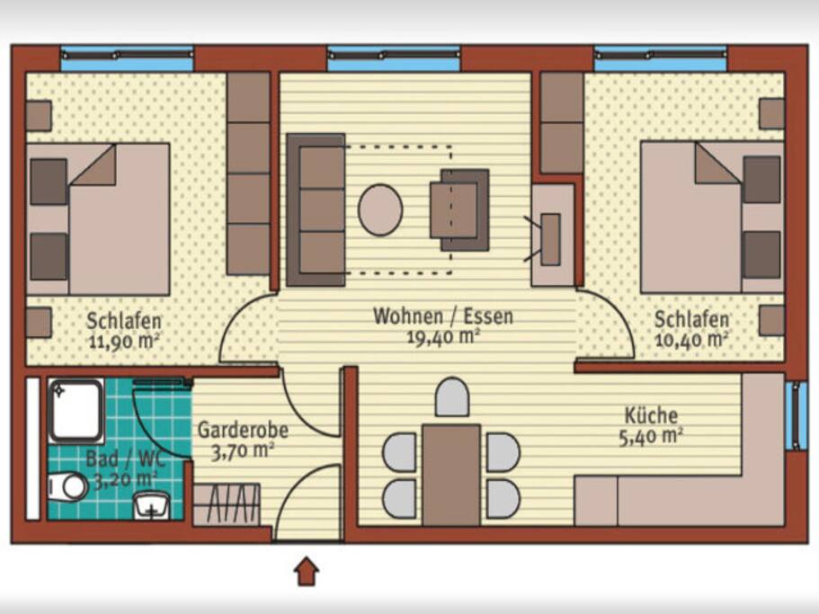 Grundriss Ferienwohnung