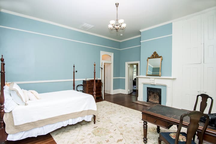 Spacious bedroom with king bed
