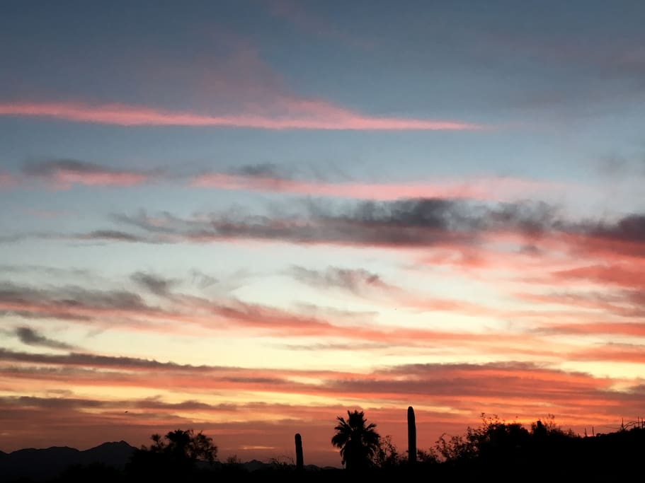 sunset in the neighborhood