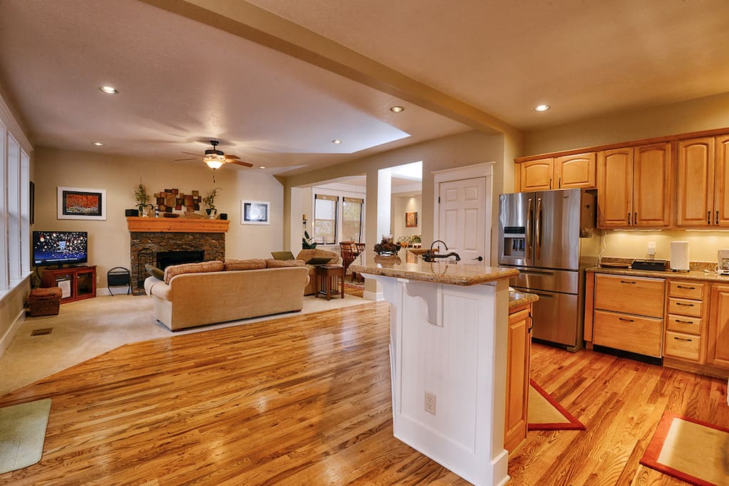A very open but cozy floor plan.