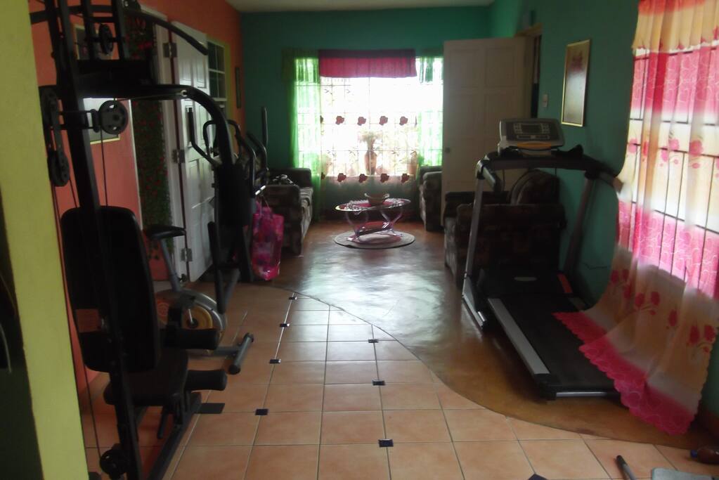 the Gym and back sitting Room