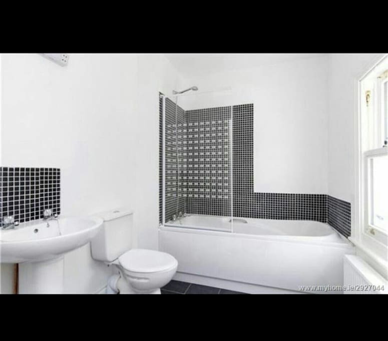 Modern clean bathroom with hot water on demand