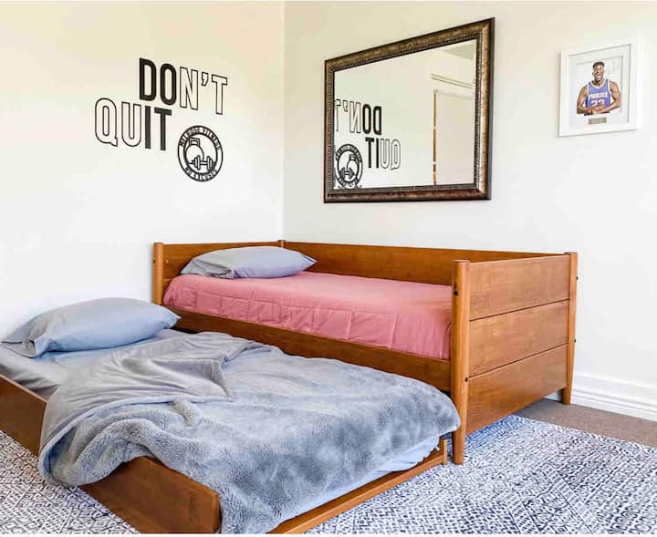 Two twin beds
