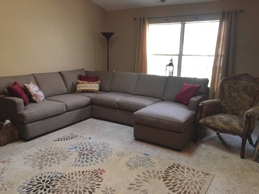 Living Room - new sectional couch with chaise lounge