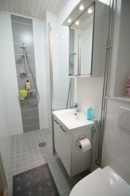 Bathing room, shower side
