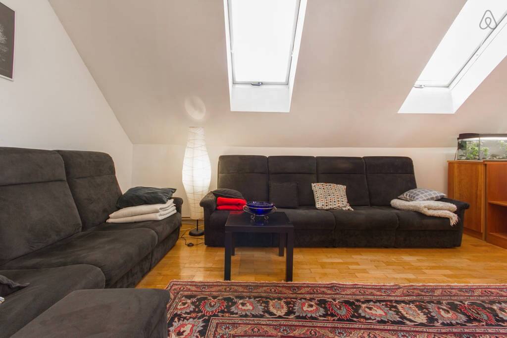 living room with 2 sofas