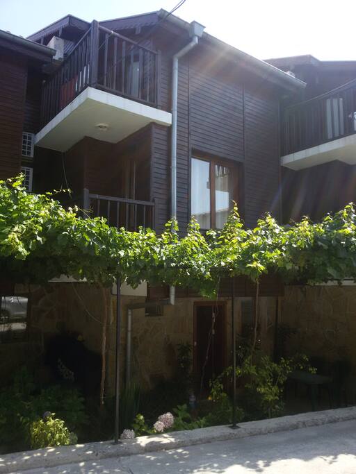 The entrance of the house