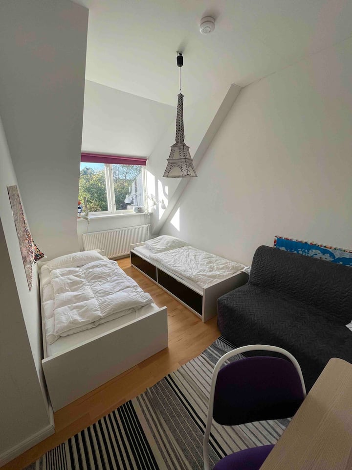 Djeca ili druga spavaća soba 
Još uvijek stari kreveti (sada novi stabilni, ali jednostruki kreveti)