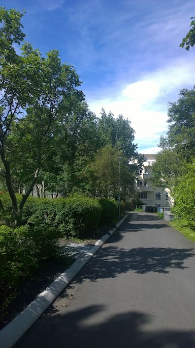 behind of house
and park of townhouse