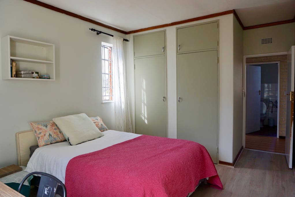 2nd view of private guest bedroom: plenty of cupboard space for those travellers who like to travel with everything!