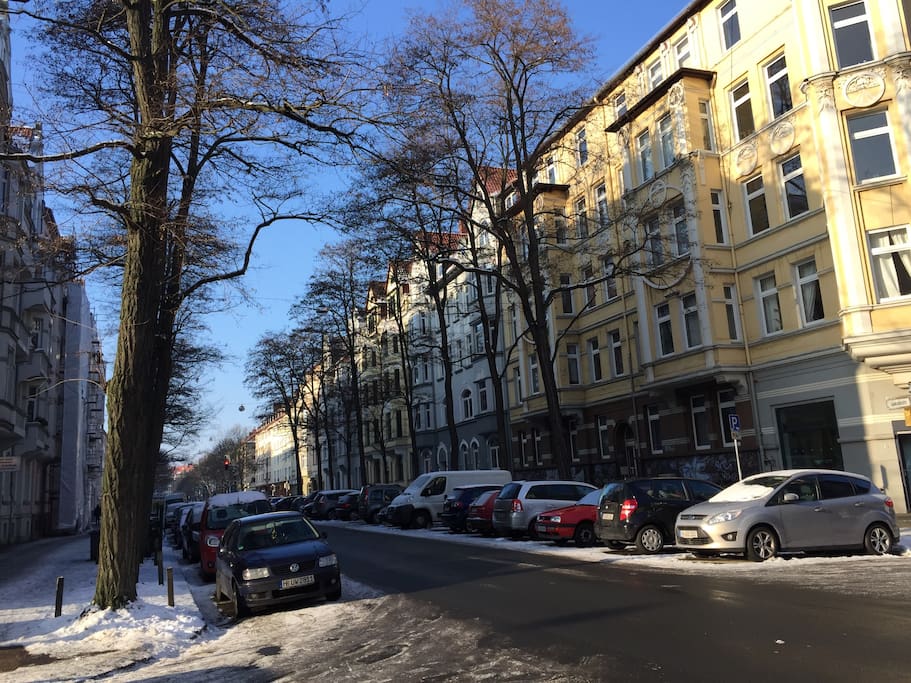 This is our neighbourhood, one of the nicest areas in all Hannover.
