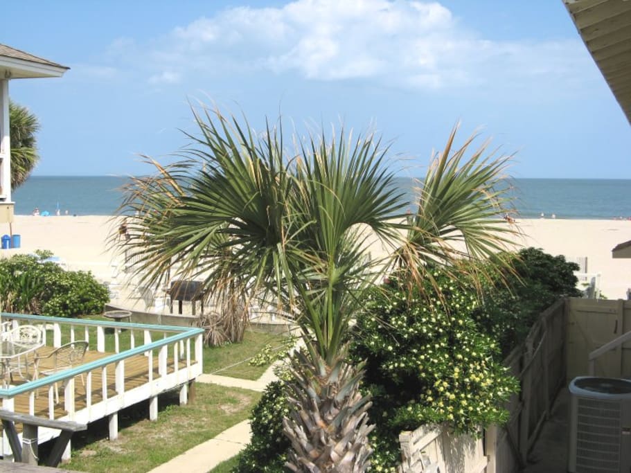 View of Tybee Beach and the Atlantic Ocean from the Upstairs Balcony