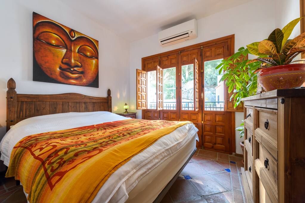 The bedroom with balcony