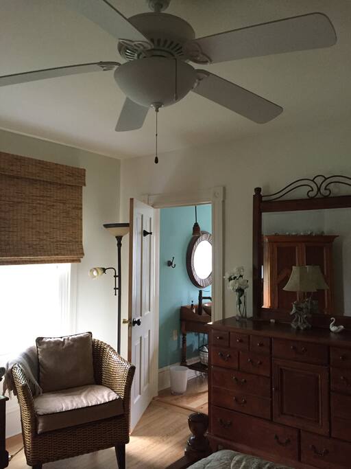 First floor bedroom with adjoining private bathroom