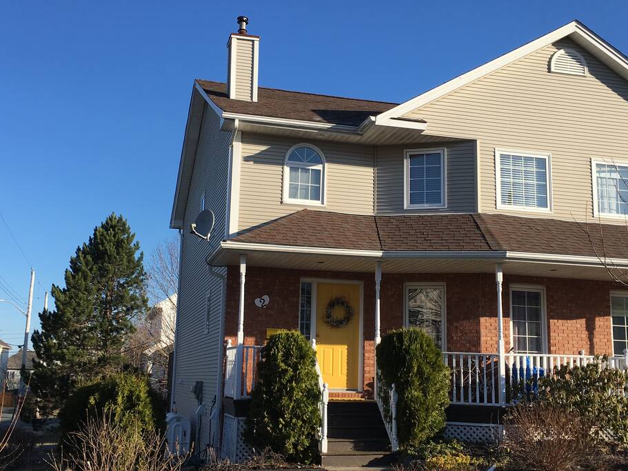 Welcoming Yellow Front Door