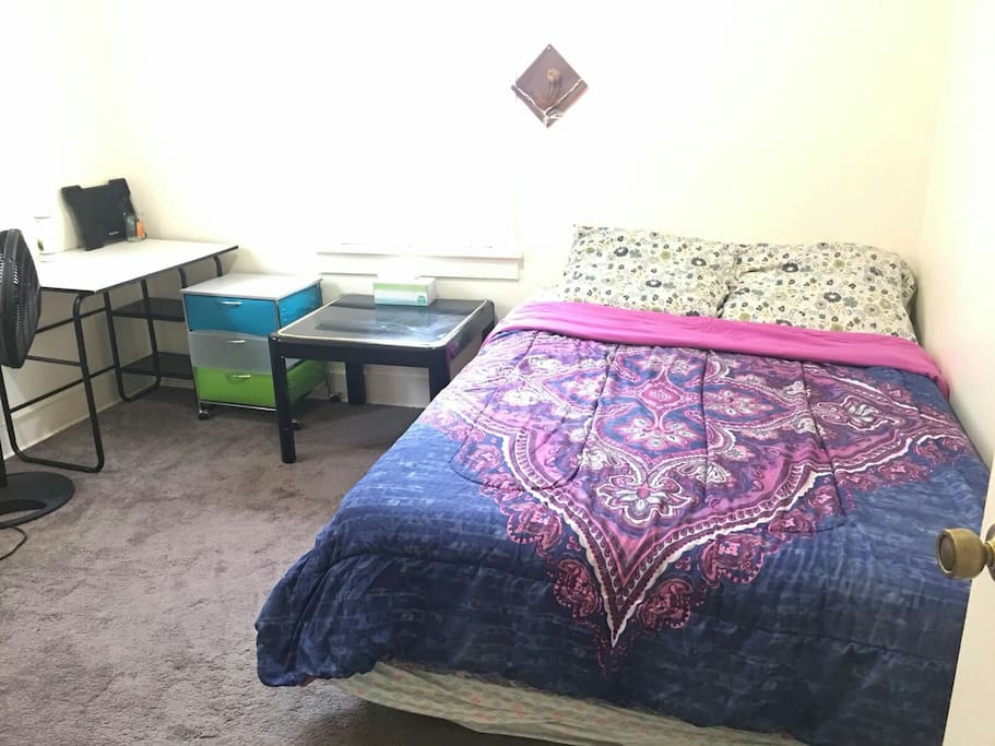 Private bedroom with full size bed