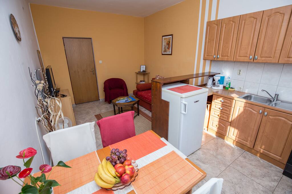 Dining area and kitchen