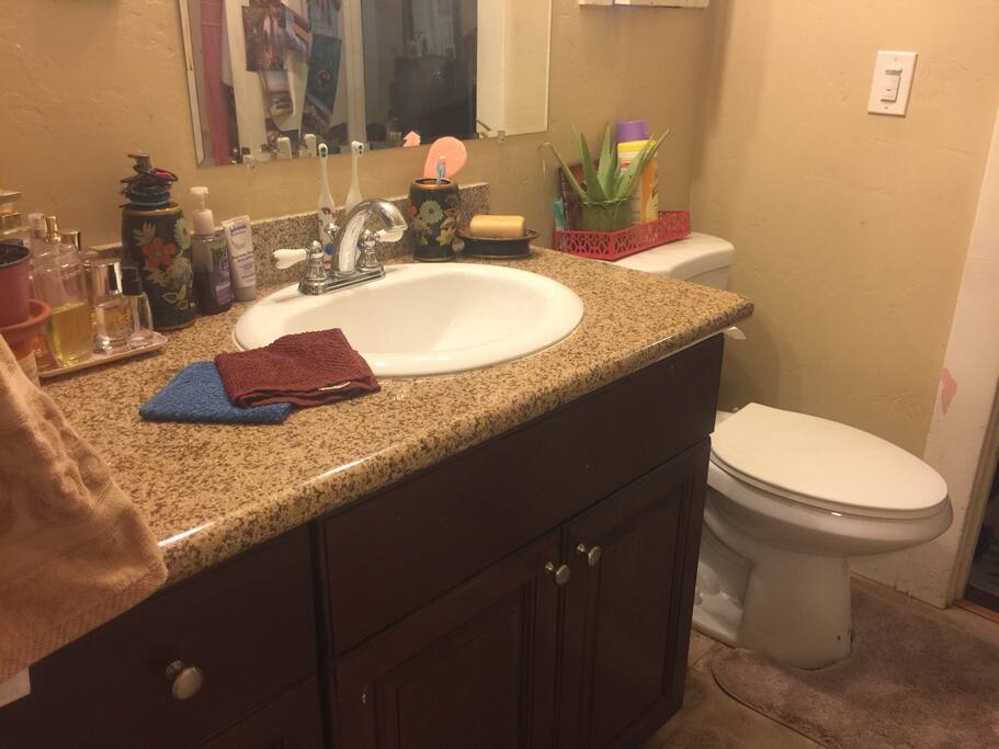This is Jack and Jill restroom with shower, this is a shared restroom and shower..
