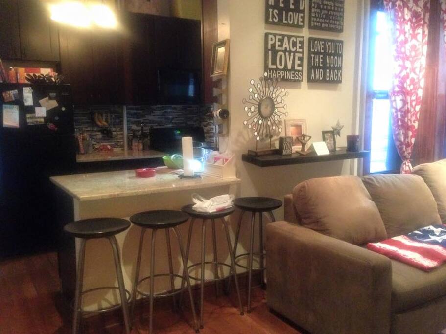 The couch is currently a black futon and not that brown one.