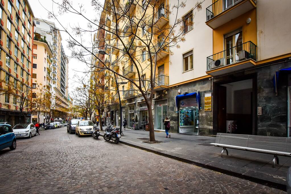 The street where the flat is located