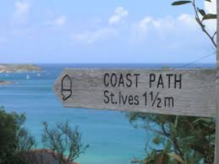 The bus or train takes you into St Ives or you can walk.