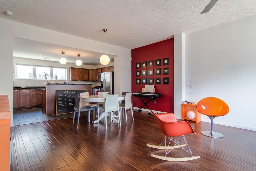 open plan living space on the 2nd floor