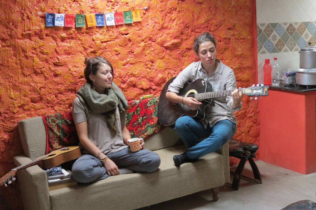 After a hard day's work in the farm, our evenings are mostly spent harmonising! :)