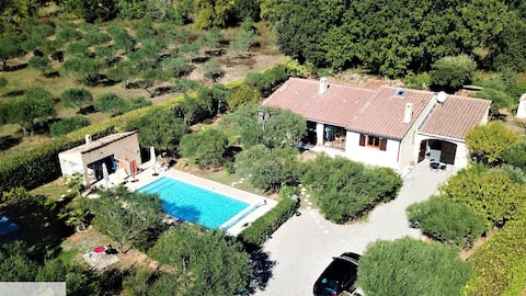 Family villa private pool provence  verdon