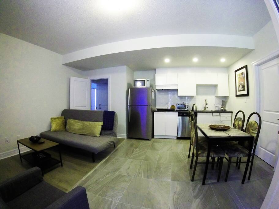 Kitchen + Common Area (view from Entrance)
