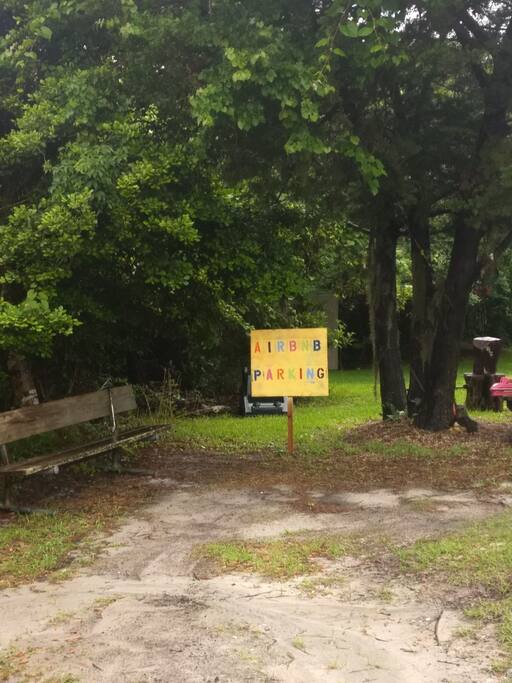 dedicated parking spot when you pull in our drive.