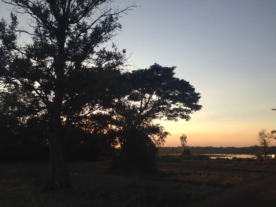 Sunset view looking from Baan Tonnam
