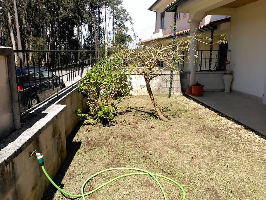 Frente de casa...pequeno jardim...