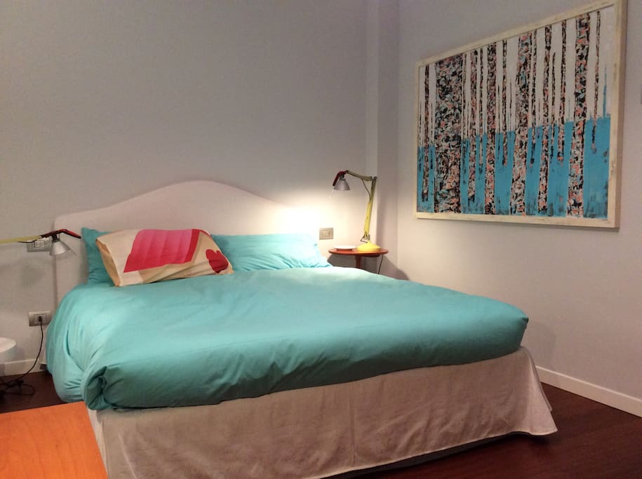 bedroom with large double bed