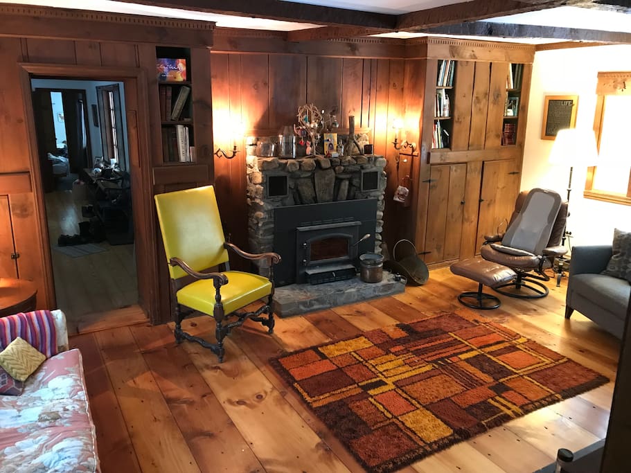 Cozy up to the toasty wood stove