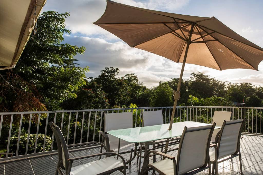 The deck overlooking the property.